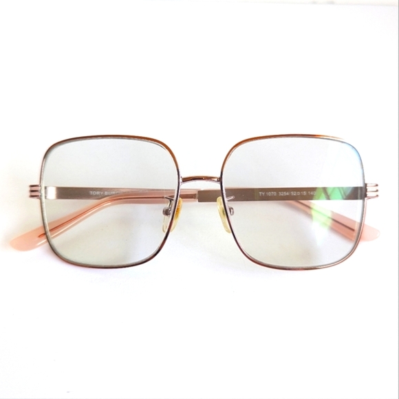 Tory Burch Rose Gold Pink Rectangular Eyeglass Frames TY 1070 🩷 - Picture 3 of 14